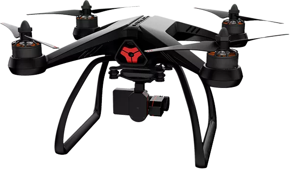 FlyMind 工业无人机整机配套方案图，展示模拟图传、数字图传套组、FPV 可见光热红外摄像头、FPV 电调飞控全系列模块，支持 OEM/ODM 定制